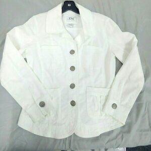 Live a Little White Cotton Jacket size S